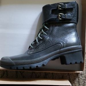 Palladium Leather Heeled Boots